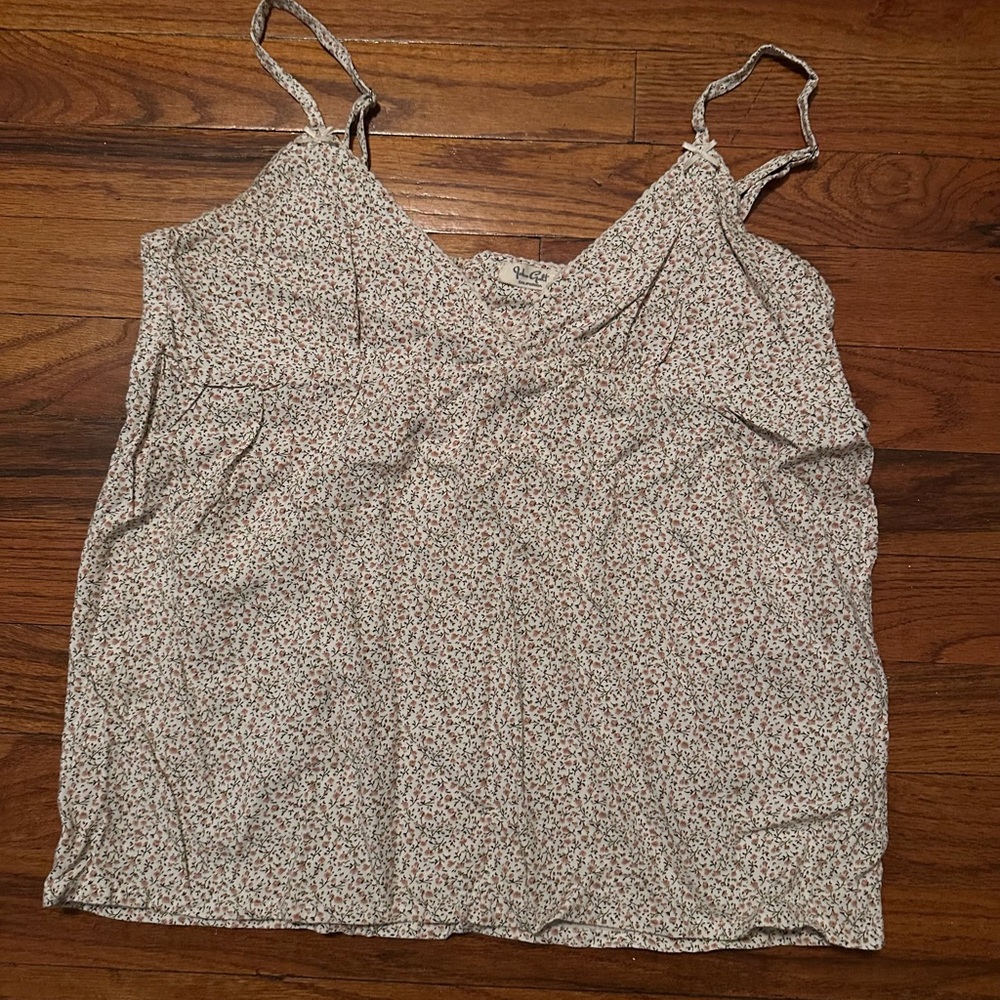Brandy Melville Cream Floral Camisole